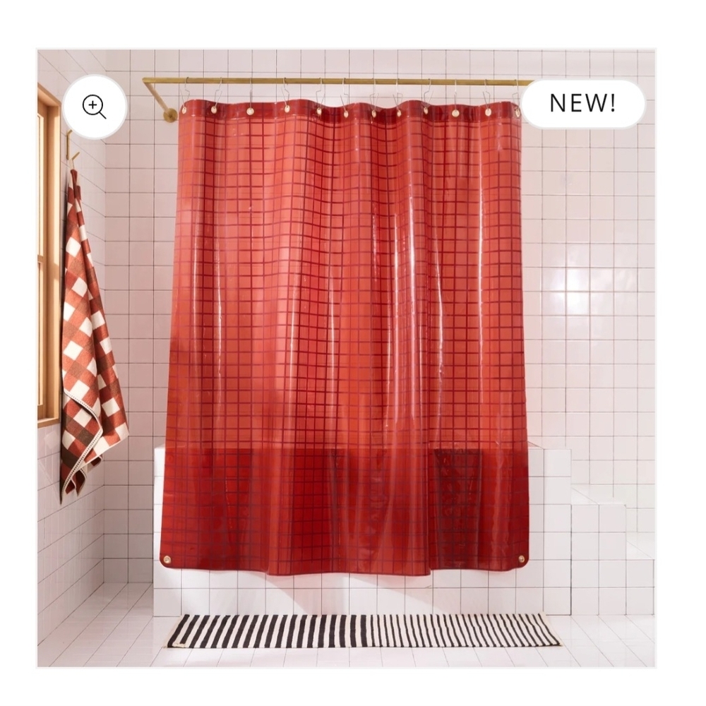 Quiet Town Sun Shower Curtain 2x2 In Brick